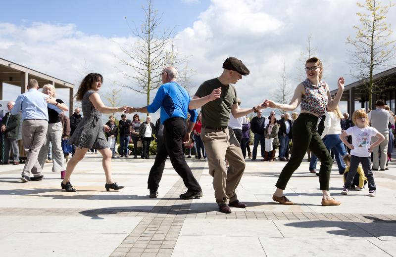 visitors join in tea dance at National Memorial Arboretum on Staffordshire Day