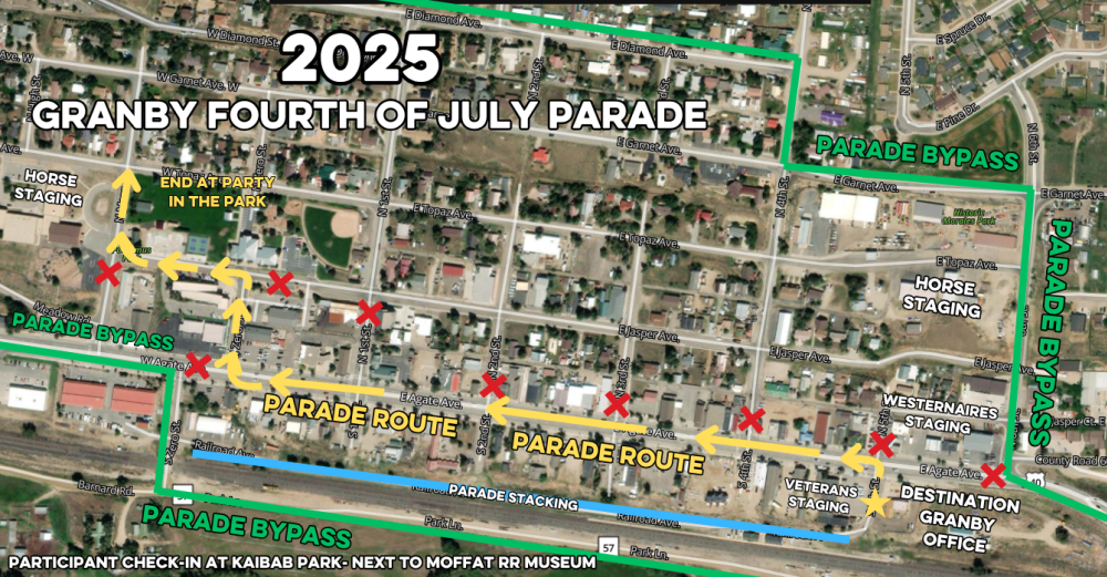 2025 Granby Colorado 4th of July Parade Route