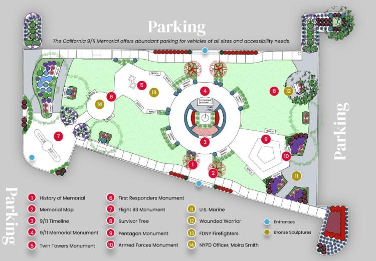 California 9/11 Memorial Map