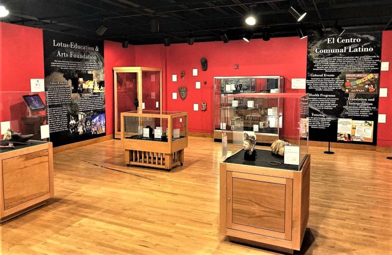 An exhibit on Monroe County's many cultures at the Monroe County History Center