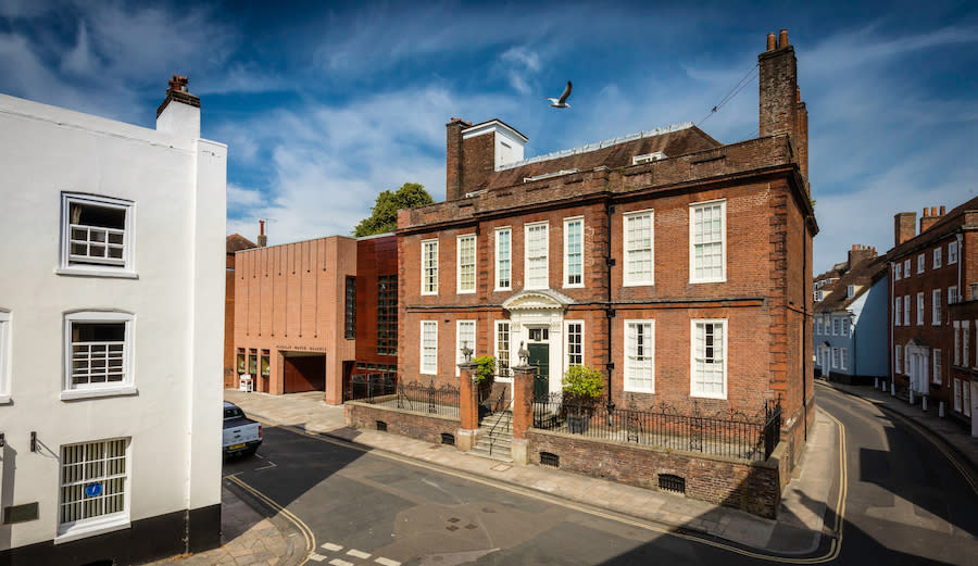 Brick exterior of the Pallant House Gallery in Chichester
