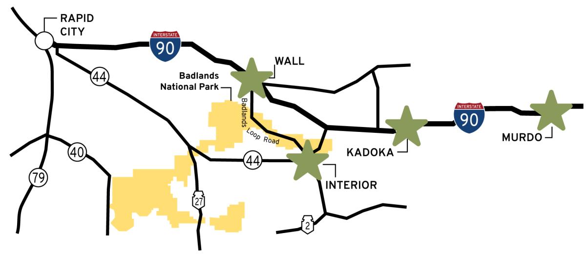 Sticker Program Map Badlands