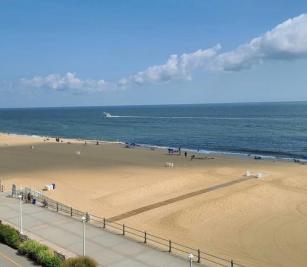 Pristine beach and ocean overlook from the Holiday Inn North Beach