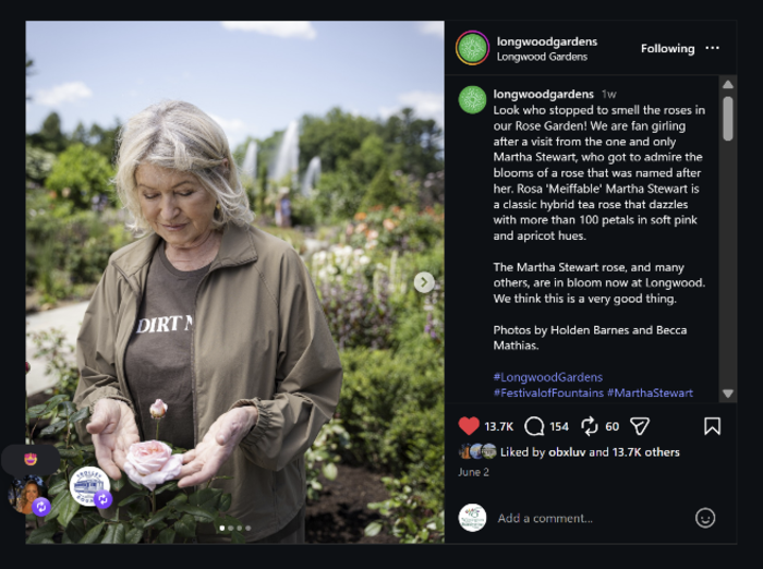 Martha at Longwood