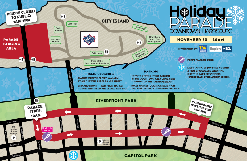 2021 Holiday Parade Map