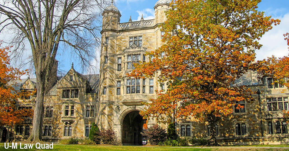 U-M Law Quad in Fall