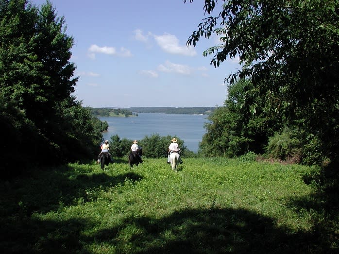 Friends Riding Horses at Codorus State Park in York, PA