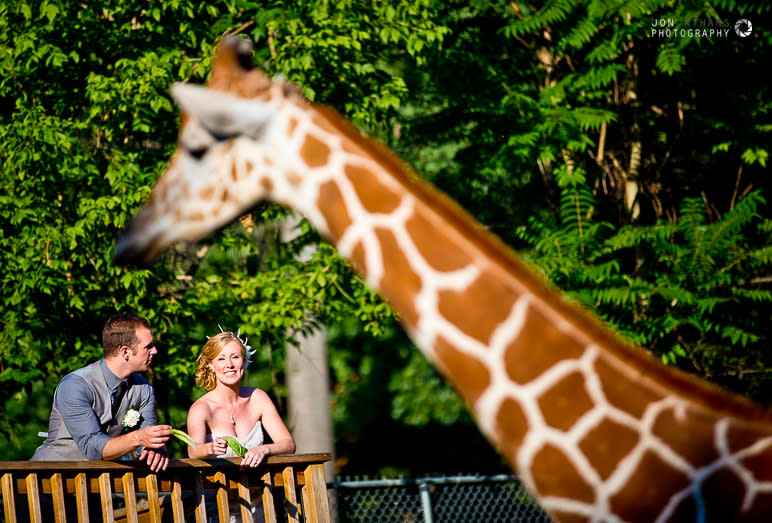 Elmwood Park Zoo Wedding Photo