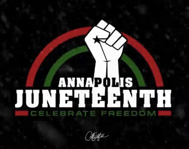 The Annapolis Juneteenth Festival logo was created by Comacell 'Cell Spitfire' Brown.