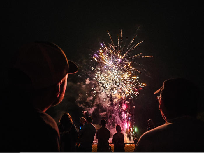 fireworks at Kenosha Kingfish game