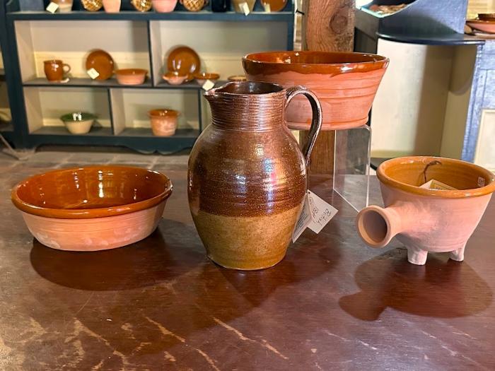 Traditional daily cookware in the 18th century from Westmore Pottery in Seagrove