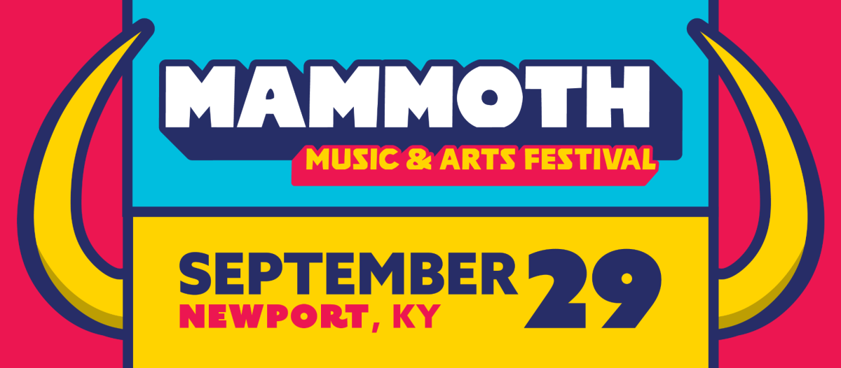 Image is a poster that say's "Mammoth Music & Arts Festival, September 29 in Newport, Kentucky".