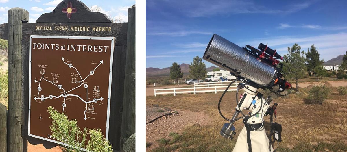 Route 66 access at Blaze-in-Saddle & a telescope at Rusty’s RV Ranch