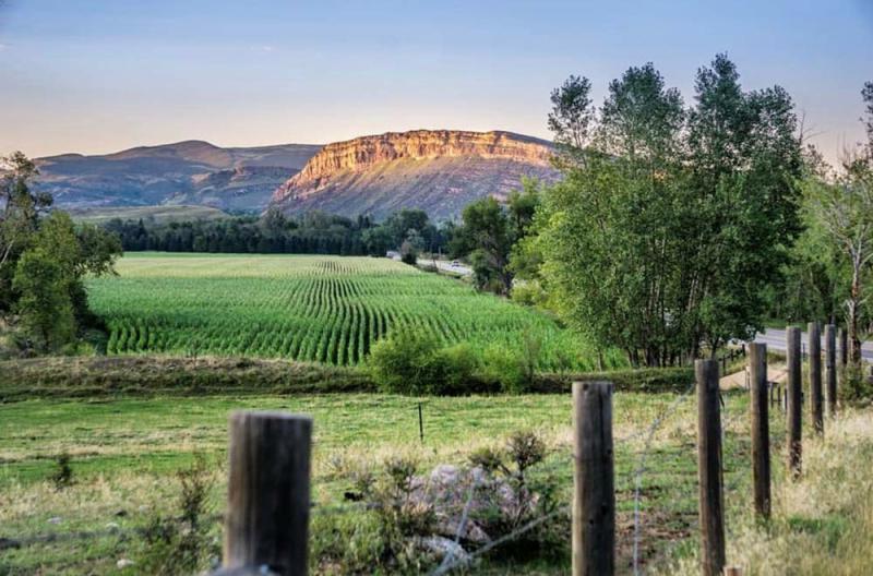 Bellvue Dome ajcohen_ farm land with rocky outcropping in background