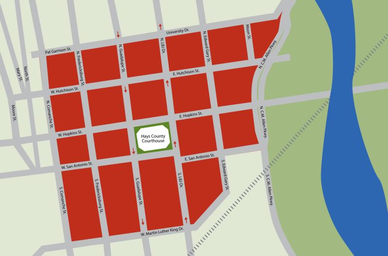 A visual depiction of the Downtown boundaries