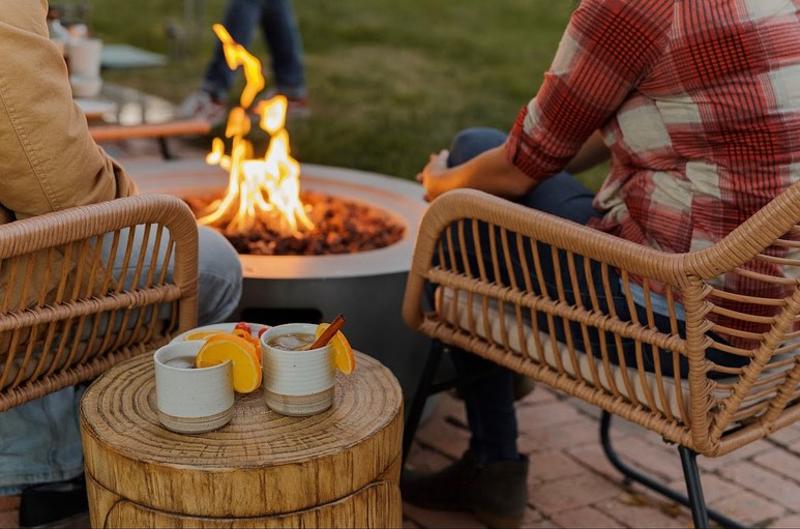 A view of the fire pit at The Desert Compass