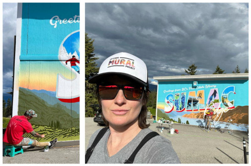 Jorden Doody at Sumac Ridge Mural