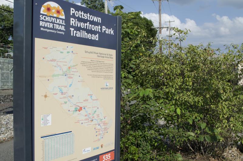 Pottstown's Riverfront Park is one of several trailheads for the SRT, but there are still large gaps that the Heritage Area is working to fill.