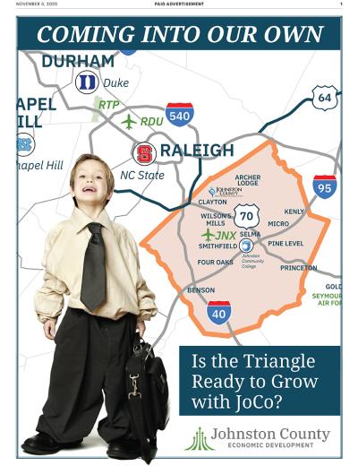 Johnston County Economic Development Insert in Triangle Business Journal.