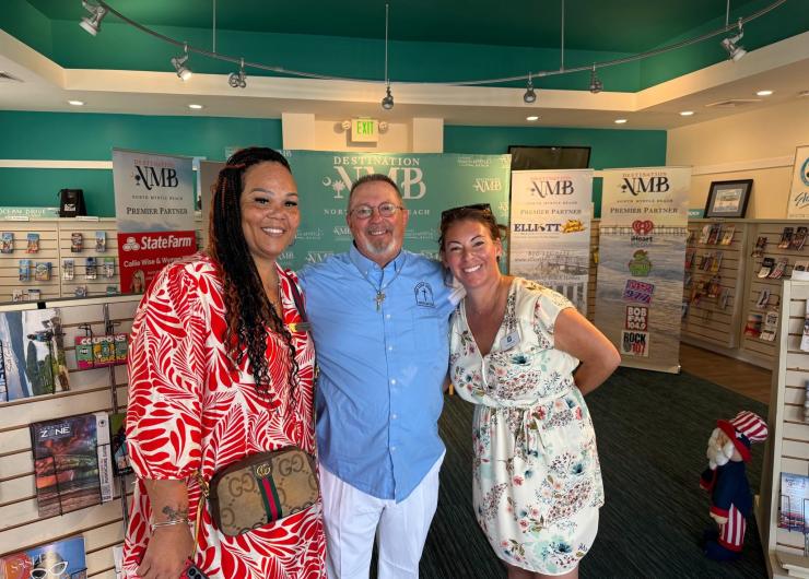 Destination North Myrtle Beach partners networking during a Morning Mingle event at the Visitor Information Center.