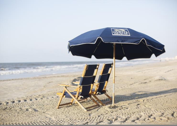 Beach Umbrella & Chairs