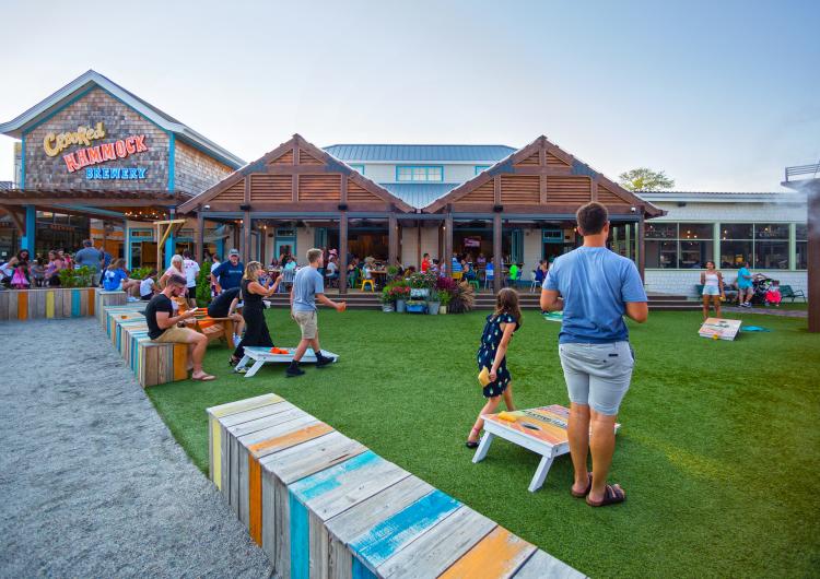 Family Fun outside Crooked Hammock Brewery