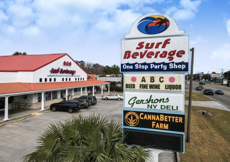 Surf Beverage Plaza Sign