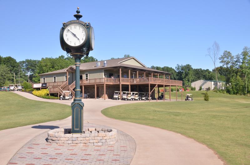 The clubhouse at the River Club Golf Course