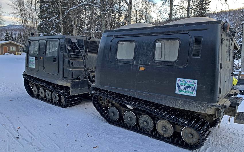 Chena Hot Springs half track - Northern Lights tour