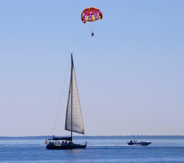 Water sports on Michigan’s Mackinac Island include Great Lakes fishing, sailing charters, boating, kayaking and parasailing.