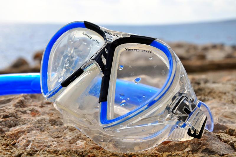 A snorkel mast on a beach