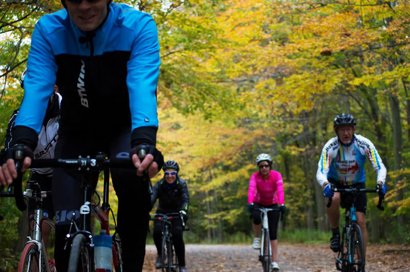 Group cycling in fall