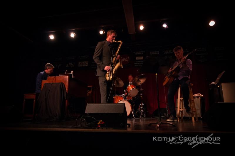 A jazz band performs at Outpost Performance Space