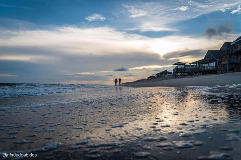 Sunset at Oak Island, North Carolina.