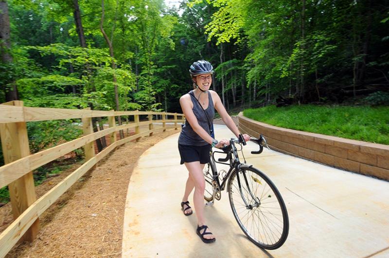 Bicycling  at one of the Town of Chapel Hill Parks
