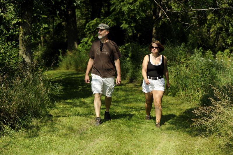 Couple Hiking at Pringle Nature Center