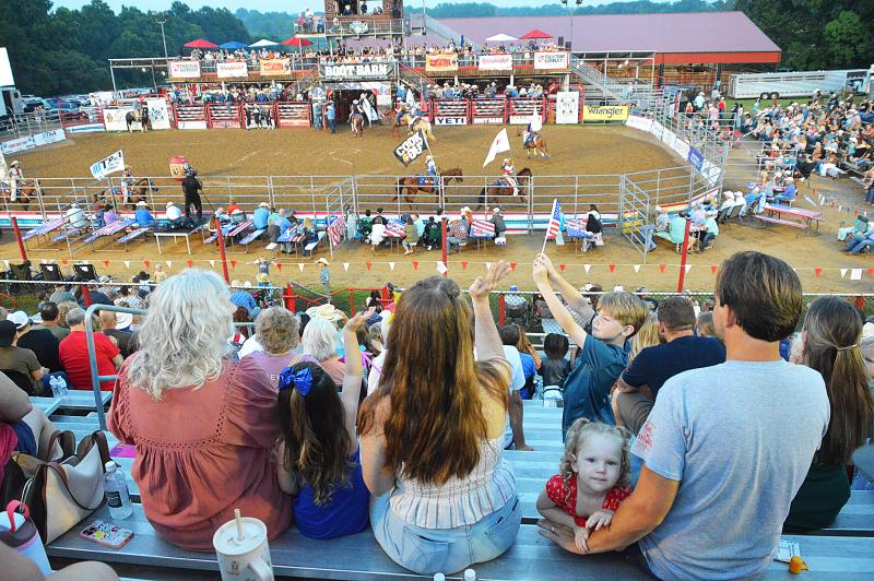 Family at David Rodeo Ranch enjoying the PBR Event