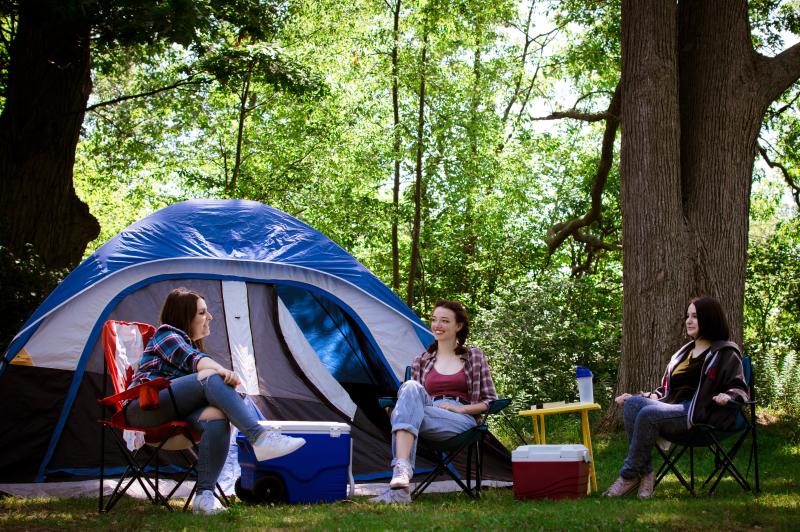 group camping at Selkirk