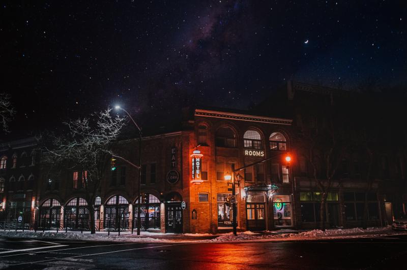 Chilled Cork at Night in Winter