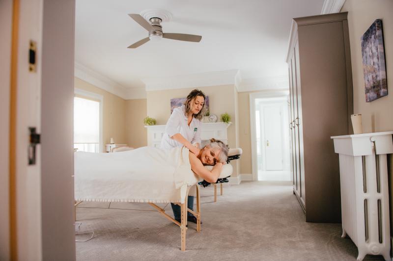 woman getting massage