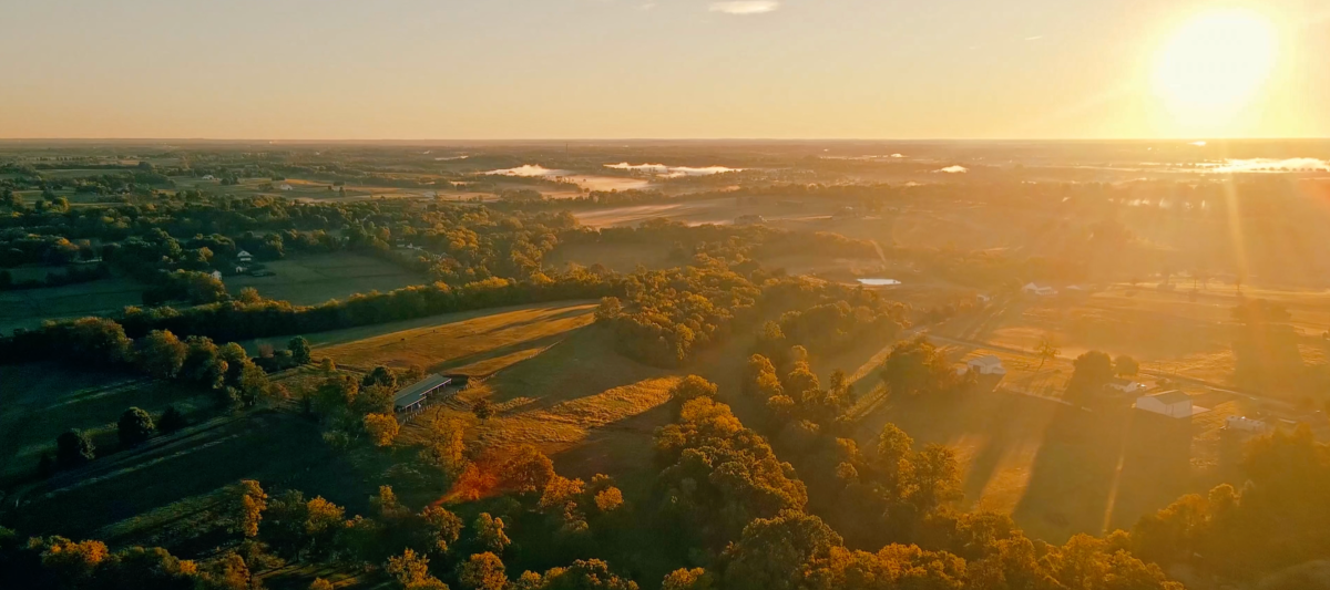 Lexington landscape aerial