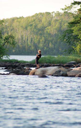 Boy fishing