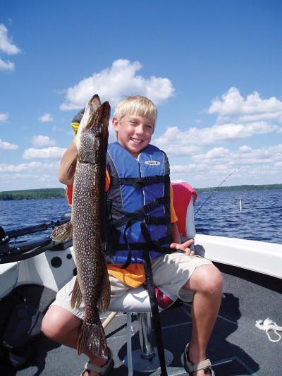 Boy & Pike fish