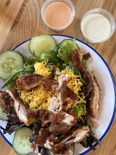 fried chicken salad - main chick