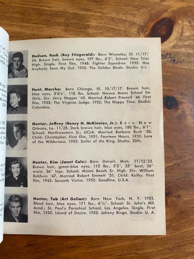 Tab Hunter's listing in Photoplay Star Parade