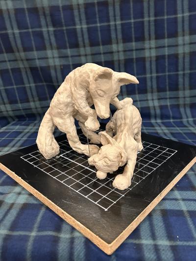 The final model of the snow sculpture for Winterfest 2026 snow sculpting team Michigan 1.