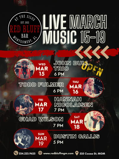 Red Bluff Live Music calendar