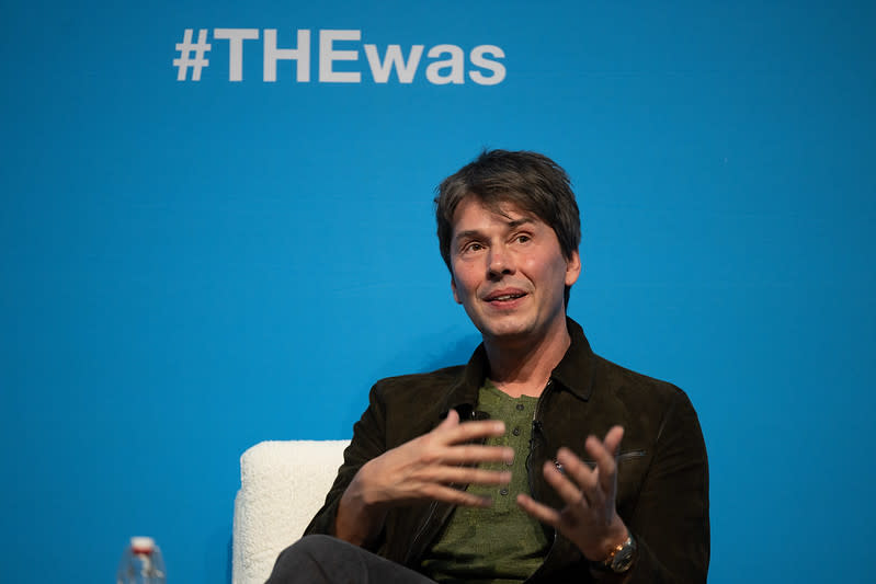 Professor Brian Cox speaking at a conference