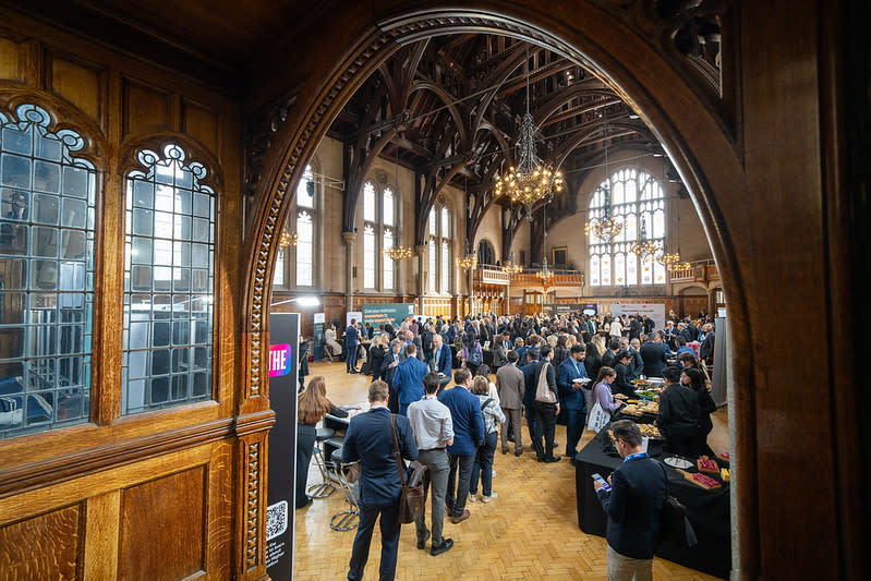 Lunch reception held in a historic university hall