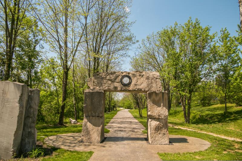 Limestone sculpture on the Heritage Trail